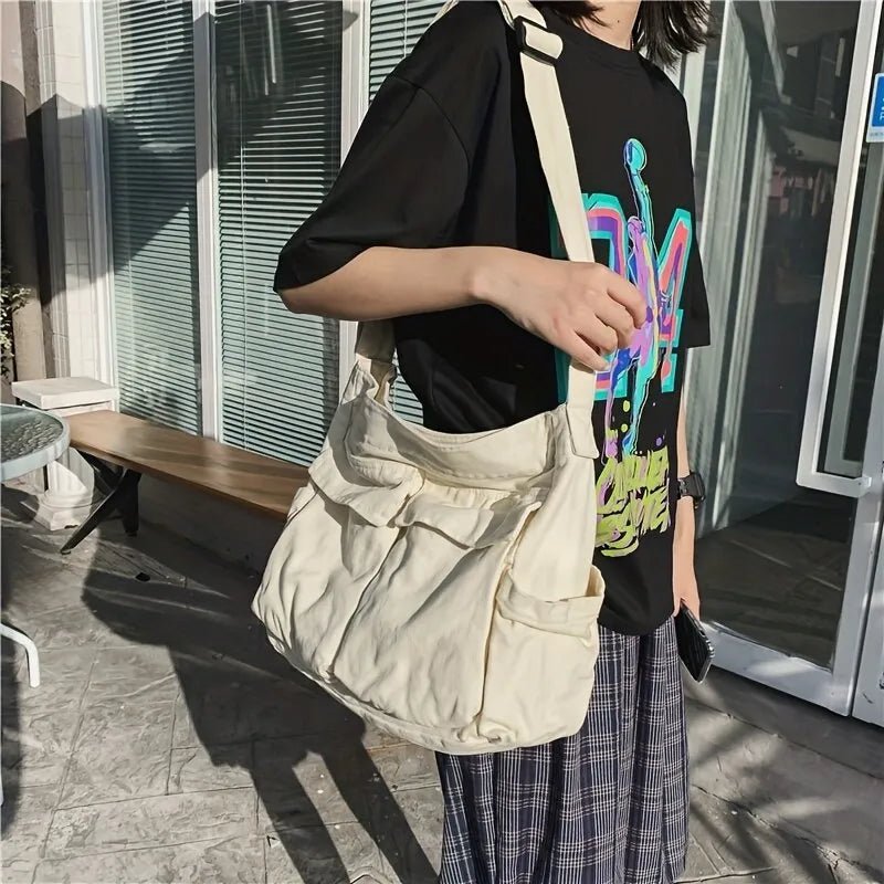 Grace | Vintage Multi-Pocket Canvas Tote Bag 3