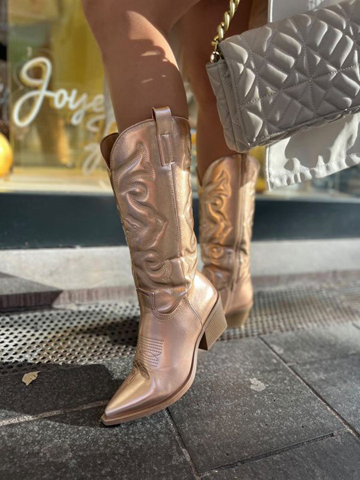 Gracie | Metallic Design Cowboy Boots for Women 4