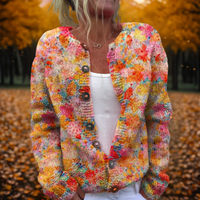 Amelia | Elegant Floral Print Autumn Cardigan