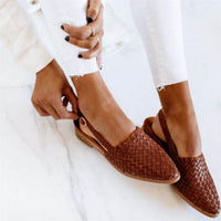 Amelia | Sophisticated And Comfortable Woven Leather Slingback Sandals