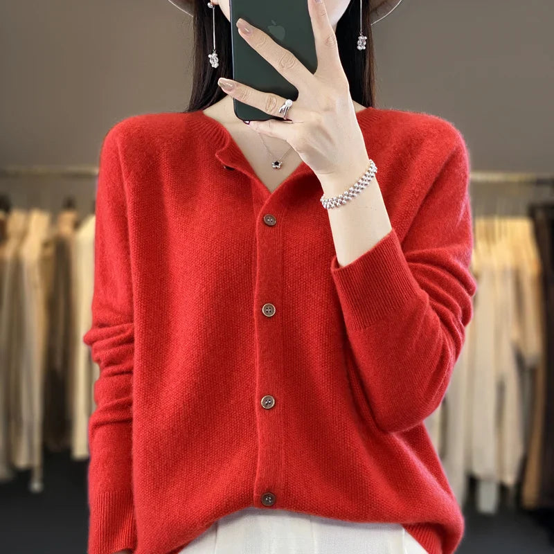 Hazel | Elegant and Versatile Buttoned Winter Cardigan 9