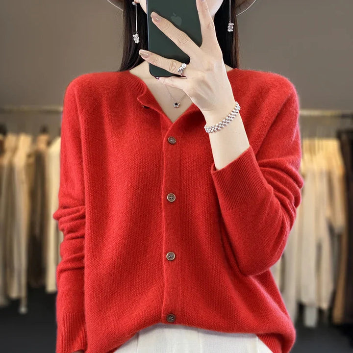 Hazel | Elegant and Versatile Buttoned Winter Cardigan 9