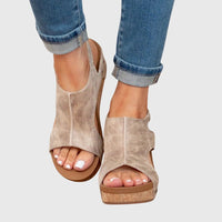 Penelope | Comfortable And Supportive Orthopedic Cork Wedge Sandals