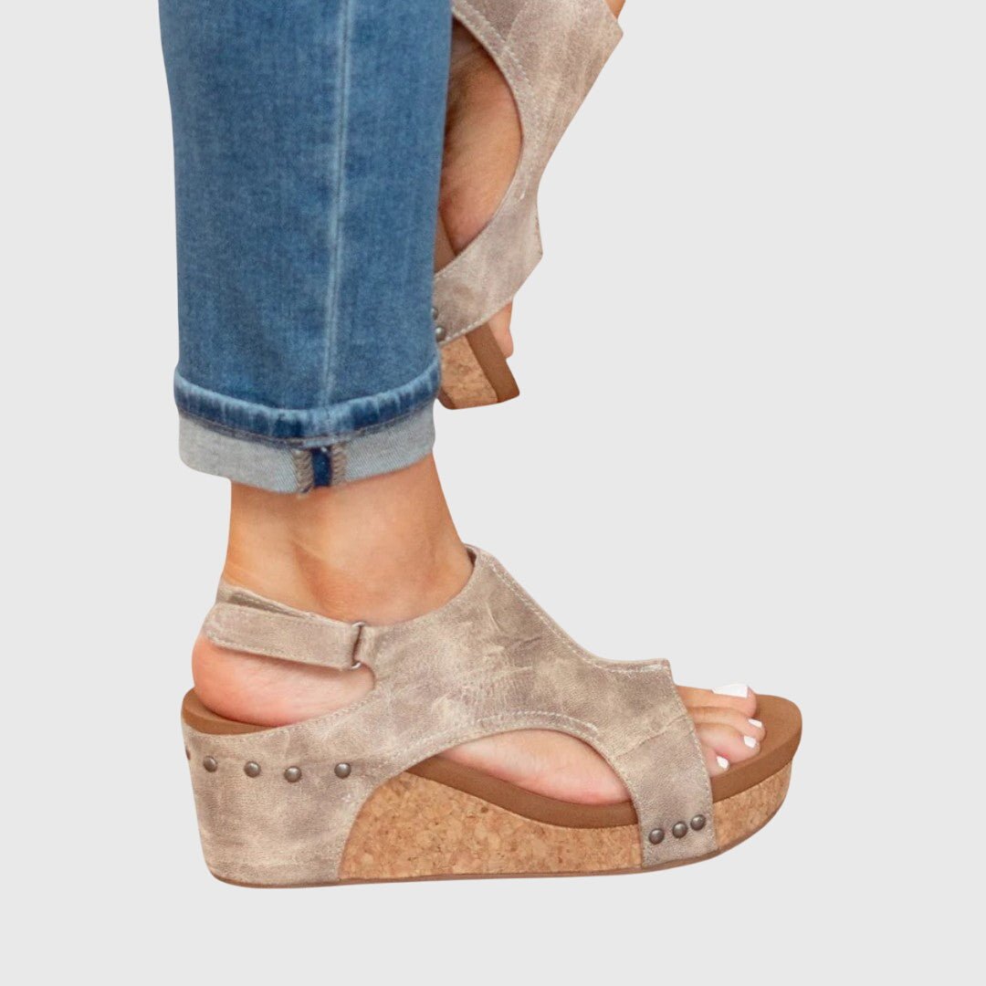 Hazel | Orthopedic Cork Wedge Comfort Sandals 5