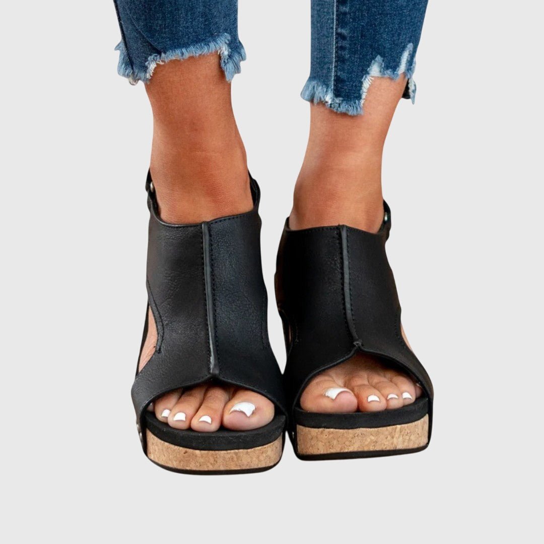 Hazel | Orthopedic Cork Wedge Comfort Sandals 6