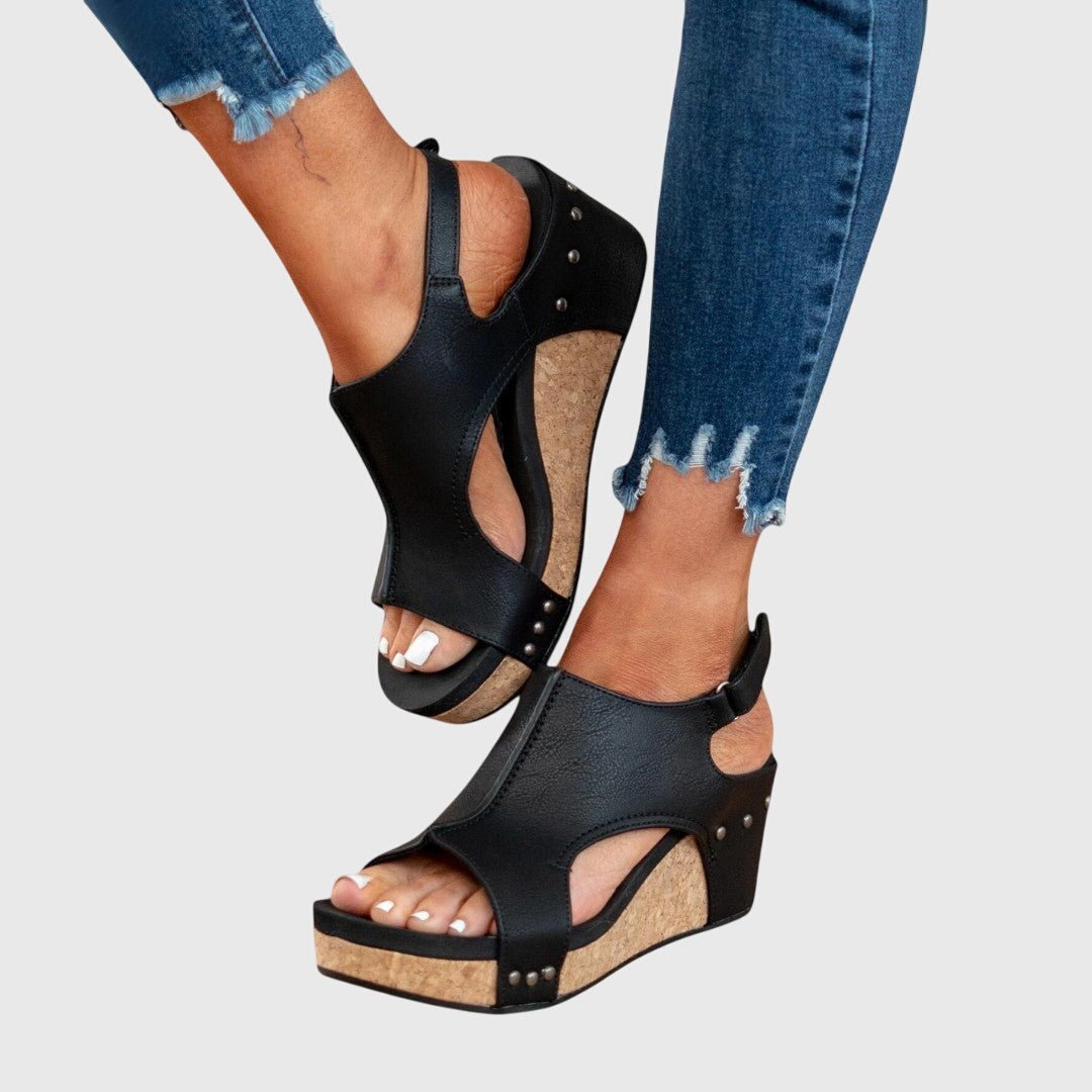 Hazel | Orthopedic Cork Wedge Comfort Sandals 8