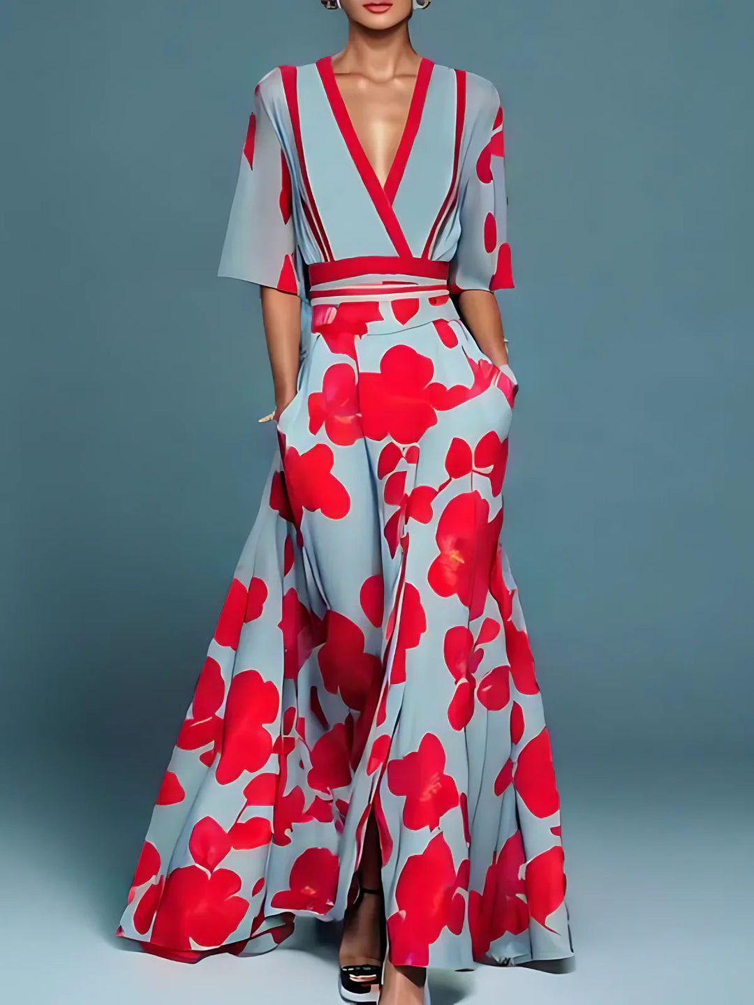 Helena | Elegant Floral Summer Dress – Perfect Wedding Guest & Cocktail Dress 1