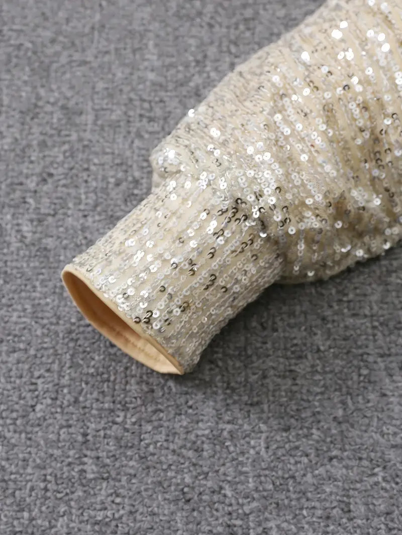Henley | Contrast Slim Fit Sequin Evening Wear Homecoming Dress 7