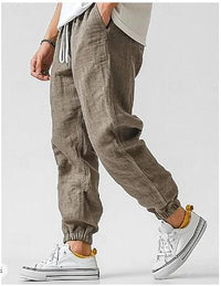 Sloane | Pantaloni cargo in lino a vita alta