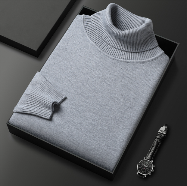 Hunter | Cashmere Cotton Turtleneck Sweater – Elegant Comfort, Versatile Fit 14