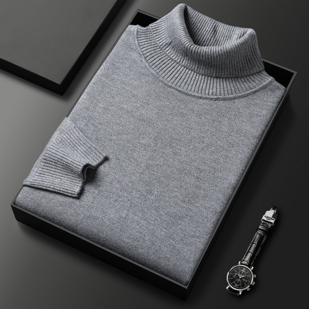 Hunter | Cashmere Cotton Turtleneck Sweater – Elegant Comfort, Versatile Fit 9