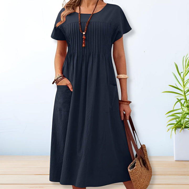 Isabel | Linen Cotton Casual Relaxed Fit Summer Dress 0