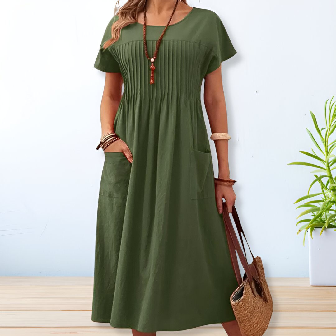 Isabel | Linen Cotton Casual Relaxed Fit Summer Dress 2