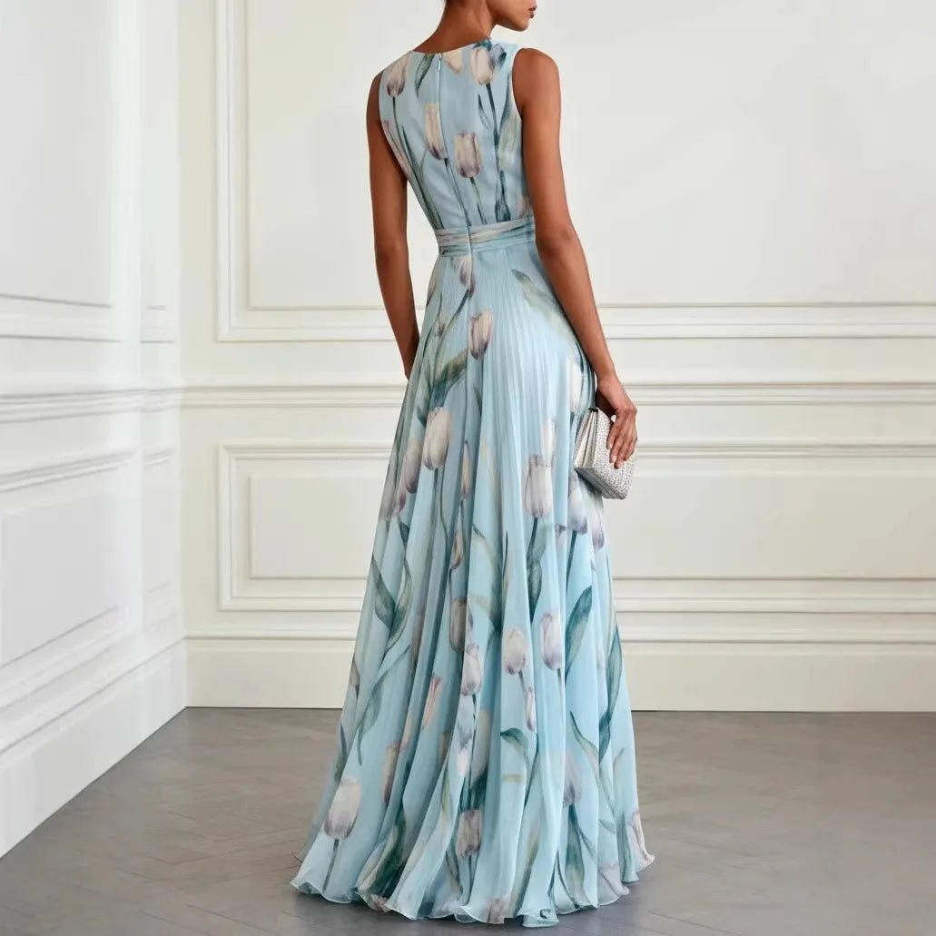 Isabella | Elegant and romantic chiffon wrap maxi dress 5