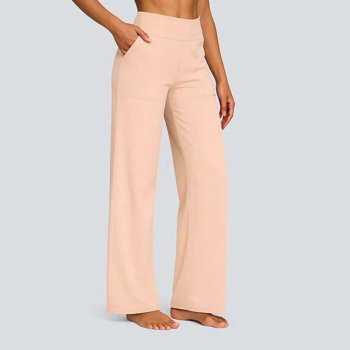 Isabella | Soft & Comfortable Women's Wide Leg Trousers in Black 10