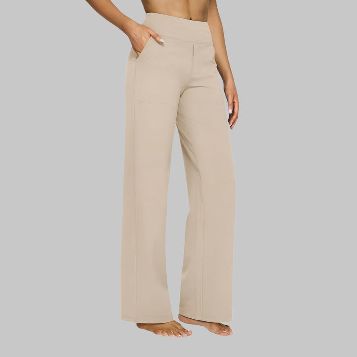 Isabella | Soft & Comfortable Women's Wide Leg Trousers in Black 4