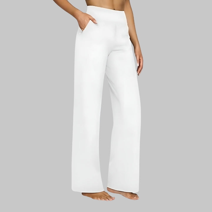 Isabella | Soft & Comfortable Women's Wide Leg Trousers in Black 5