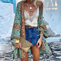 Willow | Boho-Stil mittellanger Strickcardigan
