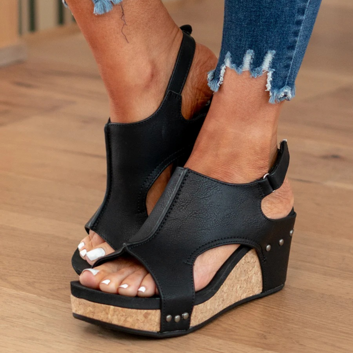 Isla | Orthopedic Wedge Sandals with Soft Suede Comfort 5