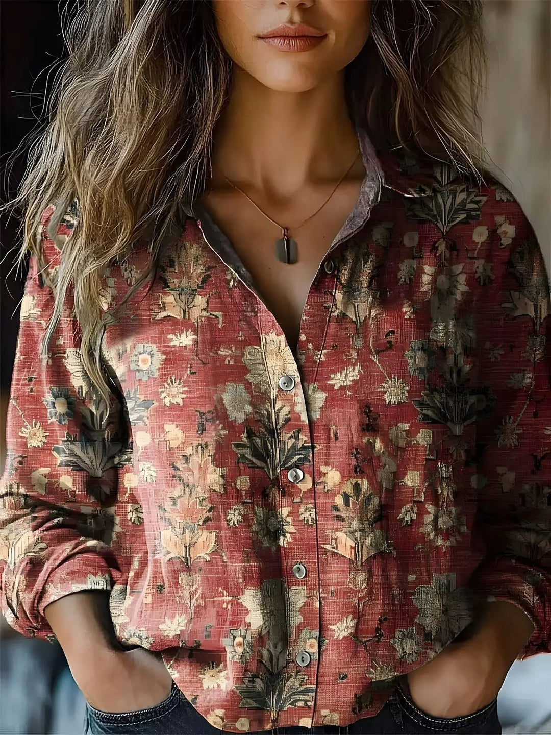 Ivy | Vintage Botanical Tapestry Floral Shirt 6