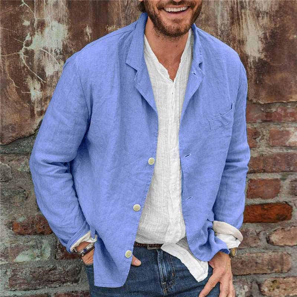 Jack | Breathable Cotton Blend Casual Fit Linen Jacket 3