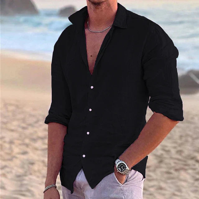 Jaxon | Men's Linen Shirt – Lightweight Cotton Blend, Casual Comfort 9