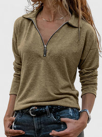 Mia | Lightweight Casual Zipper Sweatshirt