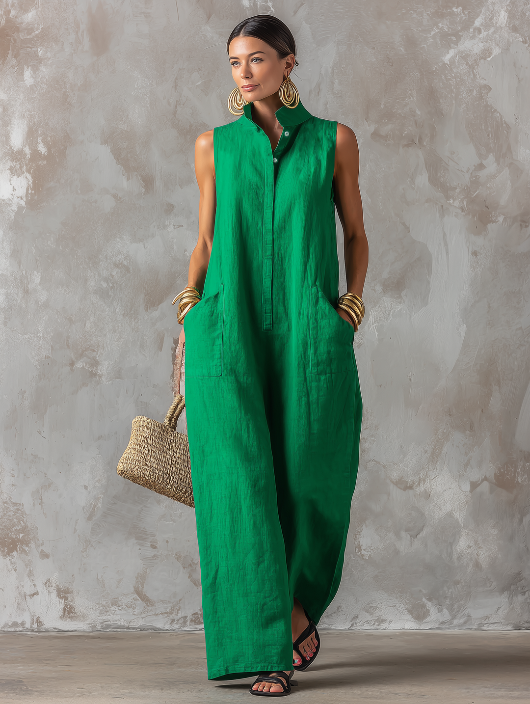 Jelena | Jumpsuit Women Elegant Minimalist Loose Fit Breathable 0