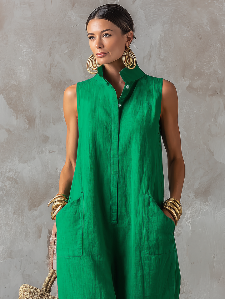 Jelena | Jumpsuit Women Elegant Minimalist Loose Fit Breathable 2