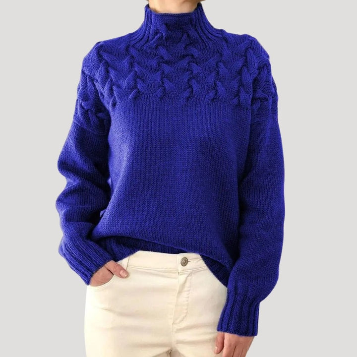 Johanna | Comfortable And Warm Cable Knit Turtleneck Pullover Sweater 1