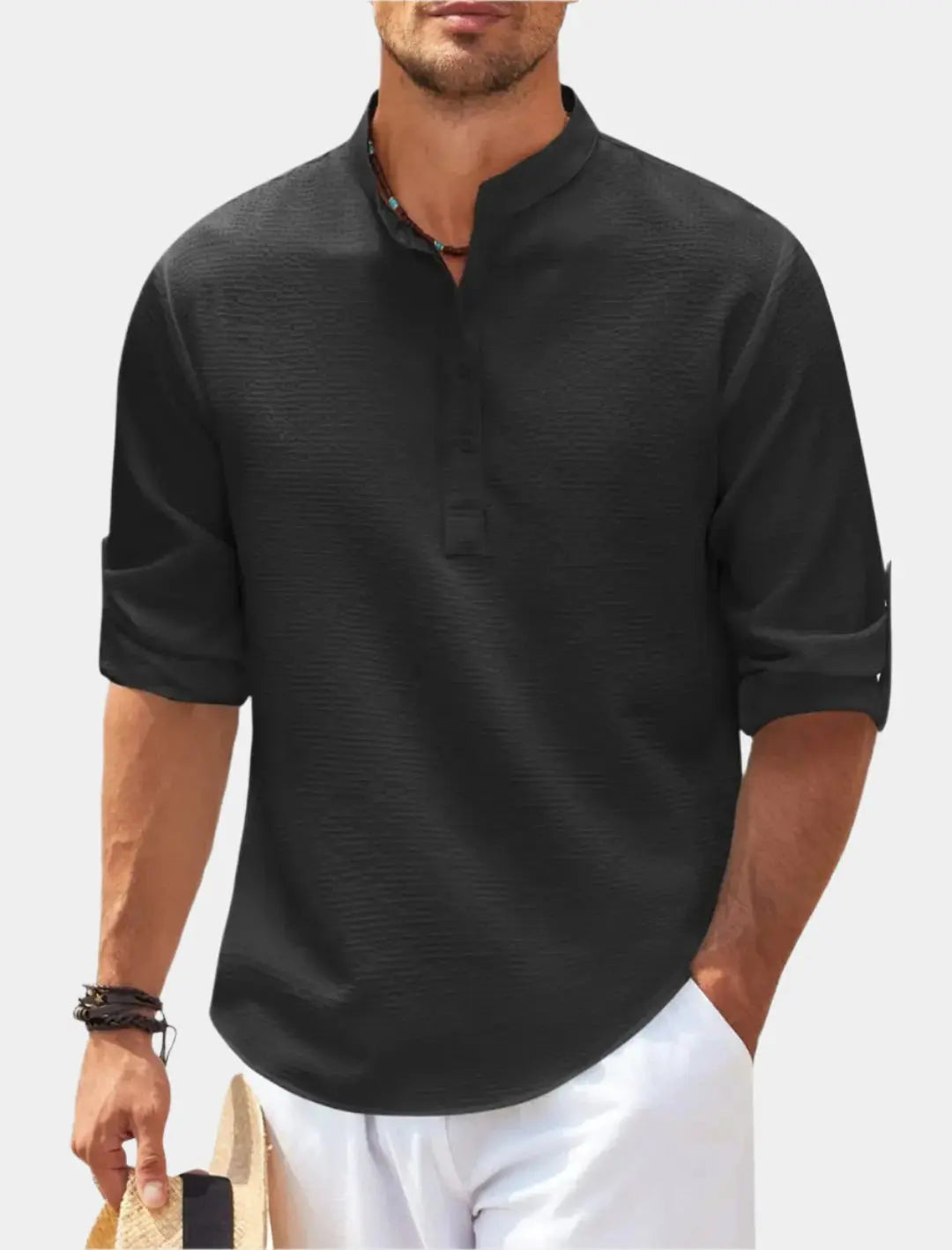 Joren | Men’s Long Sleeve Shirt – Elegant, Comfortable & Versatile White Option Available 0