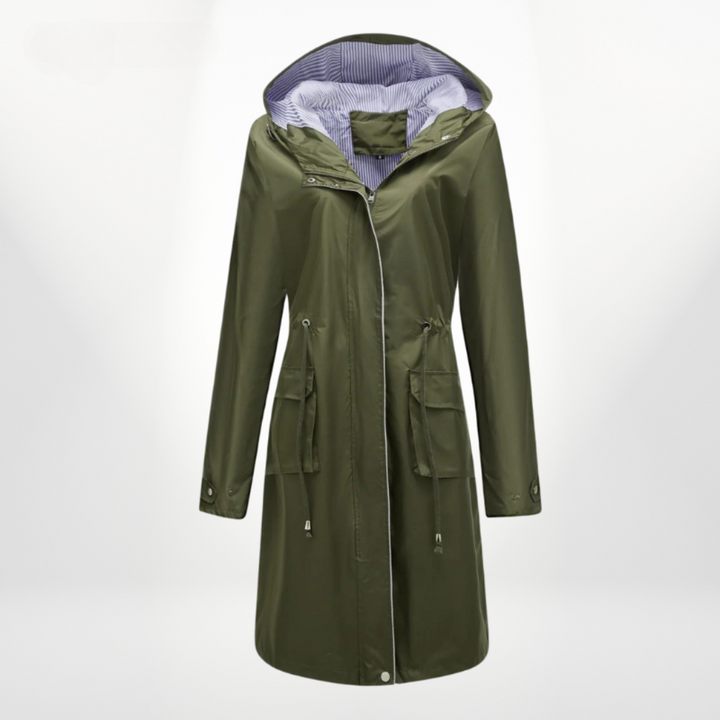 Julia | Waterproof hooded trench coat 2