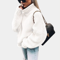 Amelia| Maglione a collo alto lavorato a maglia con supporto e comfort