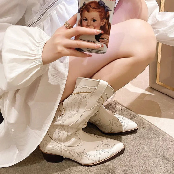Karolin | Embroidered Waterproof Western Cowboy Boots 3