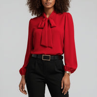 Elena | Sophisticated And Professional Bow-Tie Blouse