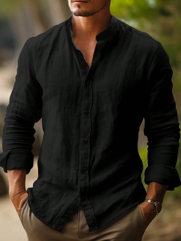 Kellan | Lightweight and Breathable Modern Linen Shirt 7