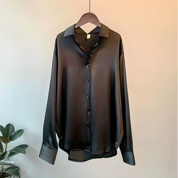 Laura | Elegant Silk Long Sleeve Shirt 2