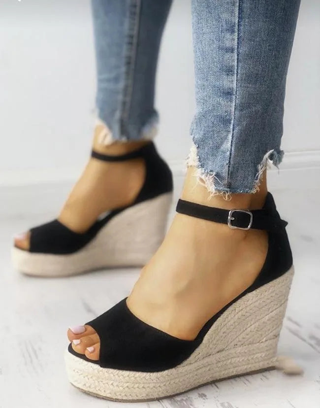 Layla | Wedge Sandals for Women - Chic Peep Toe Wedge Heels 2