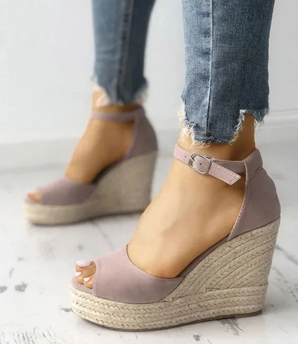 Layla | Wedge Sandals for Women - Chic Peep Toe Wedge Heels 7