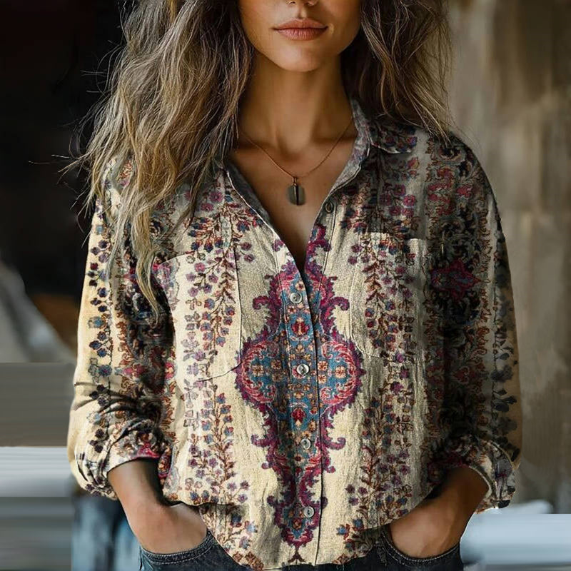 Leith | Floral Print Vintage Blouse 1