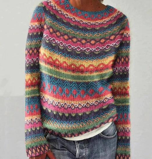 Lena | Comfortable Round neck knitted sweater 2