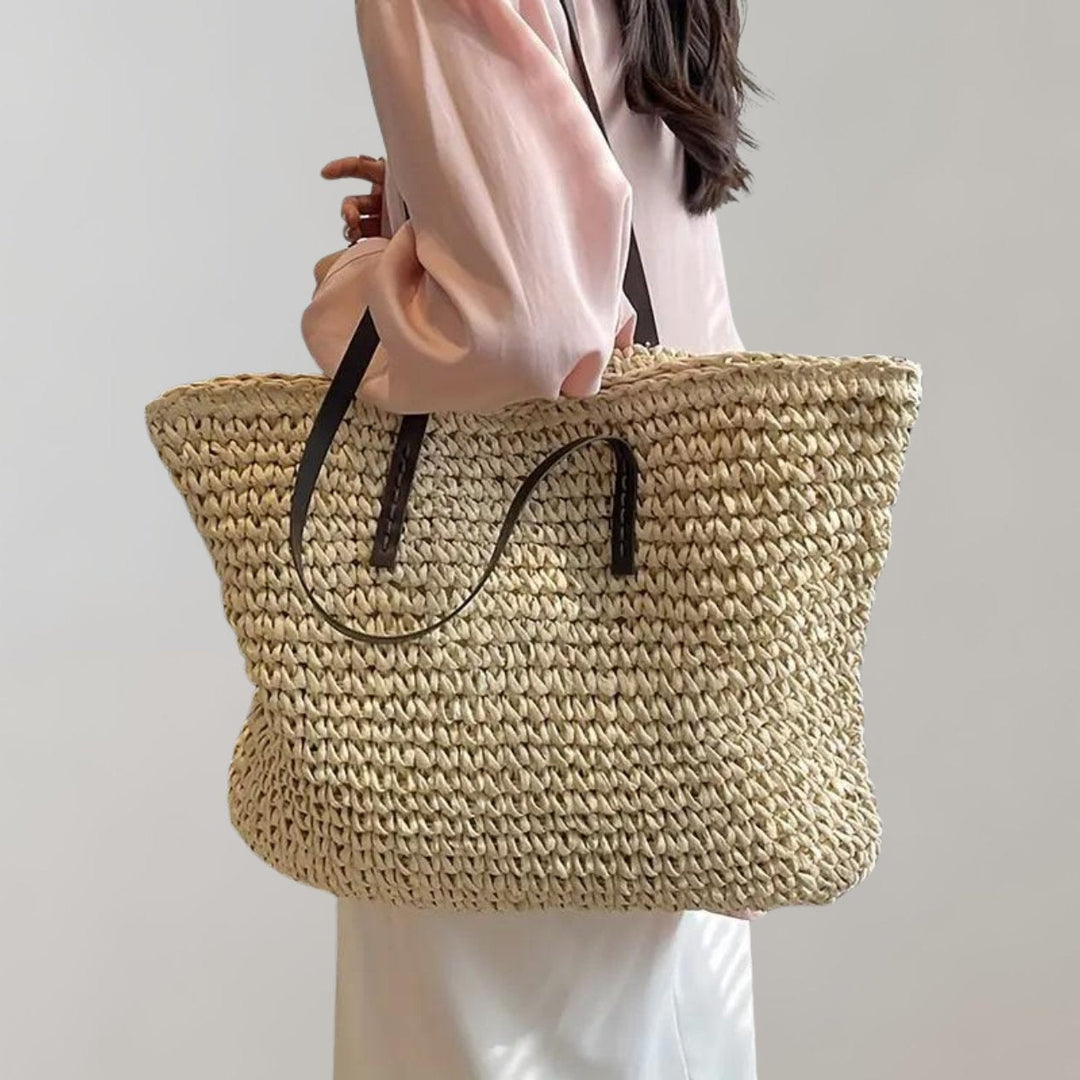 Leonie | Oversized Woven Straw Shoulder Tote Bag 11