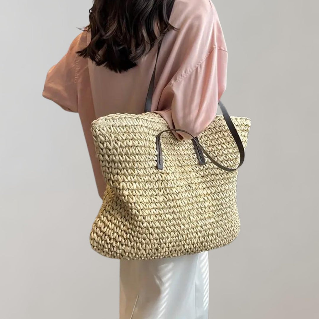 Leonie | Oversized Woven Straw Shoulder Tote Bag 2