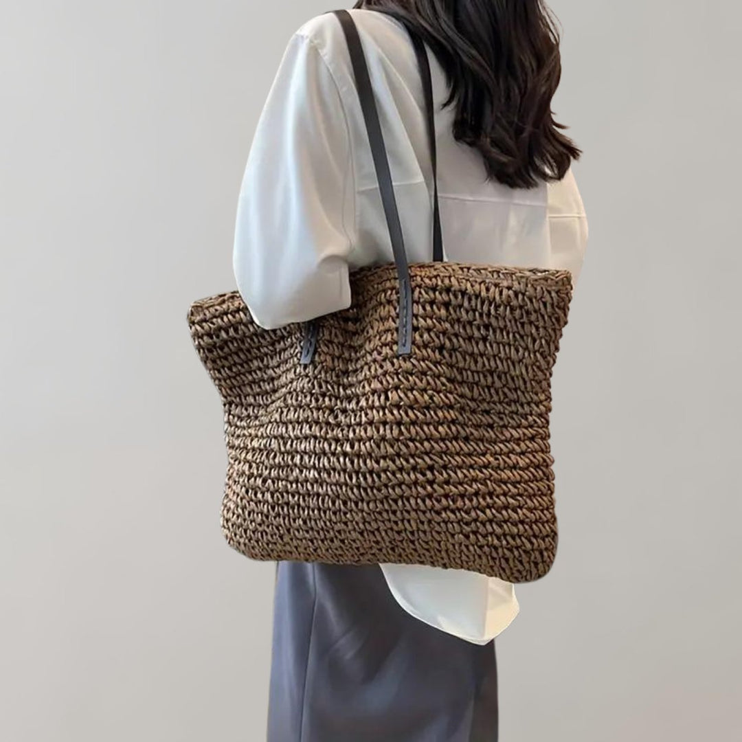 Leonie | Oversized Woven Straw Shoulder Tote Bag 3