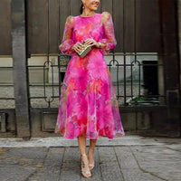 Ava | Elegant Chiffon Floral Wedding Guest Dress