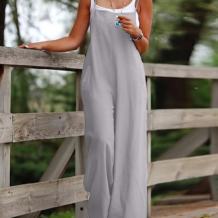 Lily | Comfortable And Breezy Linen Bib Jumpsuit 12