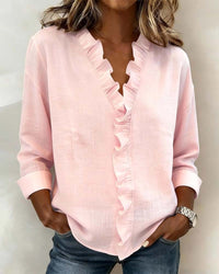Clara | Romantic Ruffle V Neck Blouse