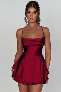 Julia | Elegant And Shimmering Satin Mini Dress