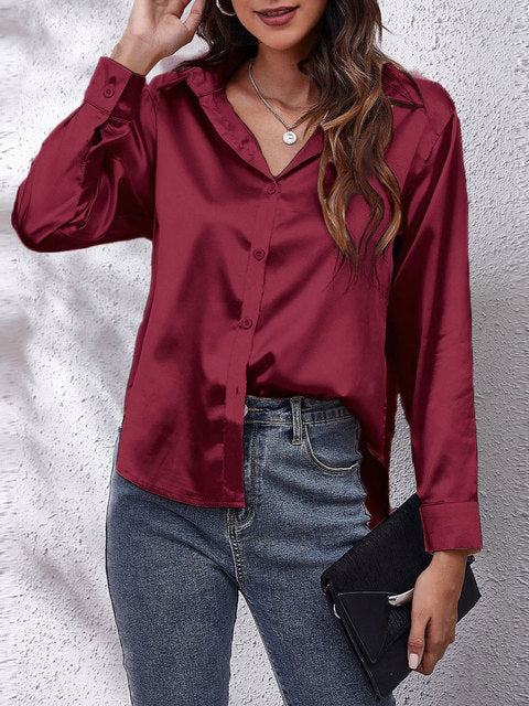 Liora | Long sleeved silk shirt 10