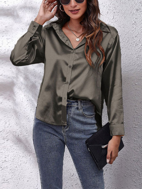 Liora | Long sleeved silk shirt 12